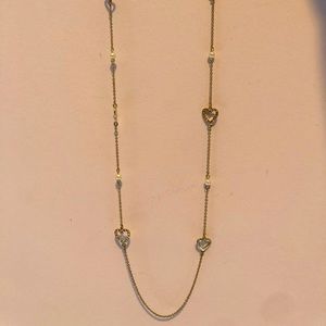 New with tag Ann Taylor Factory long necklace. Gold-toned with pearls, crystals.